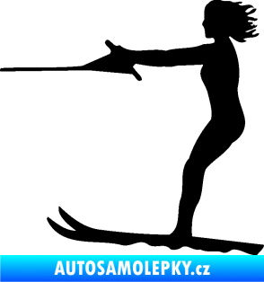 Samolepka Vodní lyže 002 levá černá