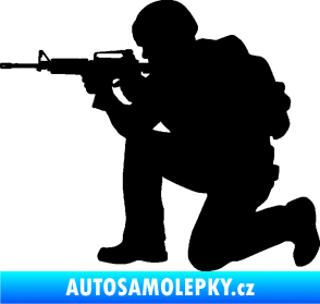 Samolepka Voják 007 levá černá