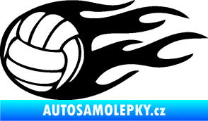 Samolepka Volejbalový míč 002 levá černá