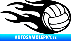 Samolepka Volejbalový míč 002 pravá černá