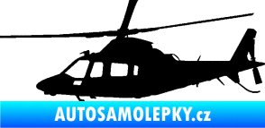 Samolepka Vrtulník 004 levá helikoptéra černá