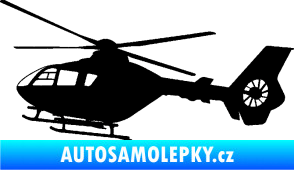 Samolepka Vrtulník 006 levá helikoptéra černá