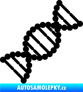 Samolepka Vzorec DNA pravá černá