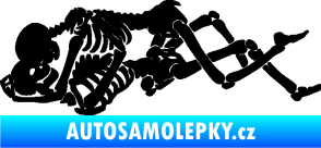 Samolepka Zamilované kostry 001 levá láska až za hrob černá