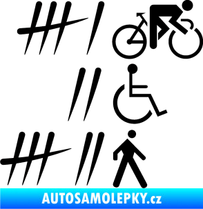 Samolepka Zářezy 001 pravá černá