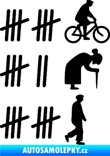 Samolepka Zářezy 002 pravá černá