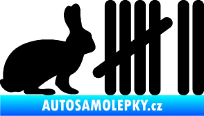 Samolepka Zářezy 003 zajíc černá