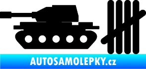 Samolepka Zářezy 008 tank černá