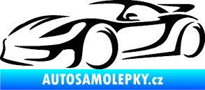 Samolepka Závodní auto 002 levá černá