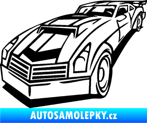 Samolepka Závodní auto 003 levá černá