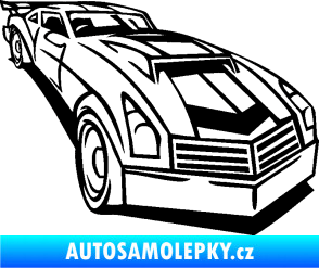 Samolepka Závodní auto 003 pravá černá