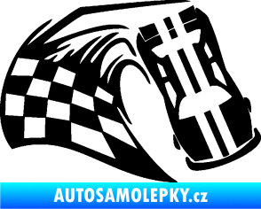 Samolepka Závodní auto 005 pravá černá