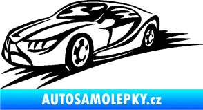 Samolepka Závodní auto 007 levá černá