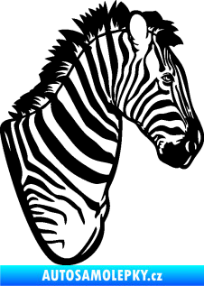 Samolepka Zebra 001 pravá hlava černá