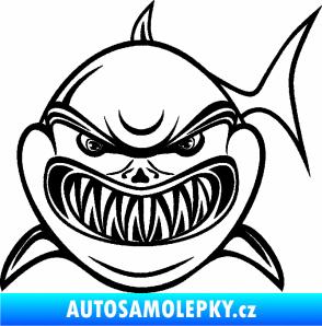 Samolepka Žralok 014 levá černá