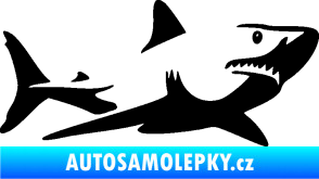 Samolepka Žralok 015 pravá černá
