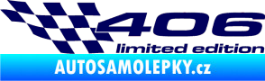 Samolepka 406 limited edition levá tmavě modrá