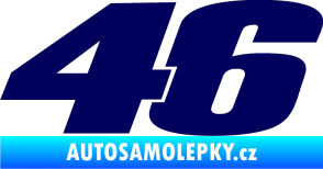 Samolepka 46 Valentino Rossi jednobarevná tmavě modrá