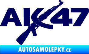 Samolepka AK 47 tmavě modrá