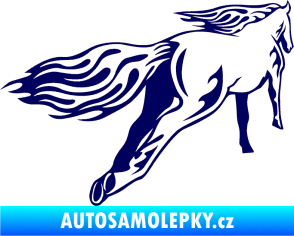 Samolepka Animal flames 009 pravá kůň tmavě modrá