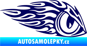 Samolepka Animal flames 016 pravá zvířecí oko tmavě modrá