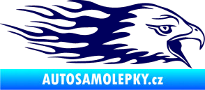 Samolepka Animal flames 023 pravá orel tmavě modrá