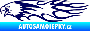 Samolepka Animal flames 026 levá orel tmavě modrá