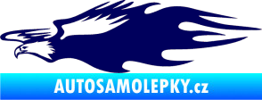 Samolepka Animal flames 030 levá orel  tmavě modrá