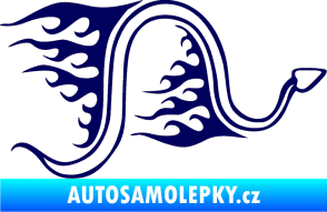 Samolepka Animal flames 040 pravá had tmavě modrá