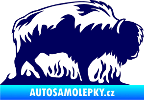 Samolepka Animal flames 071 pravá býk tmavě modrá