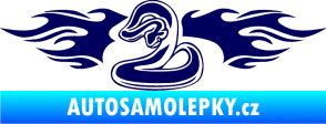 Samolepka Animal flames 072 levá had tmavě modrá