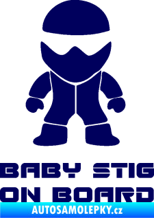 Samolepka Baby stig on board tmavě modrá