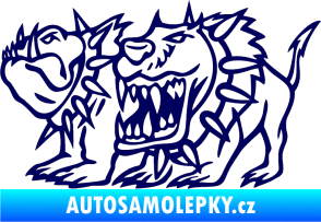 Samolepka Bad dogs levá zuřiví psi tmavě modrá