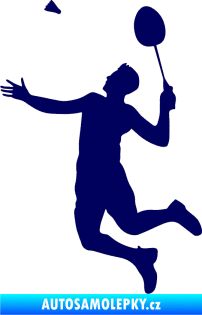 Samolepka Badminton 001 levá tmavě modrá
