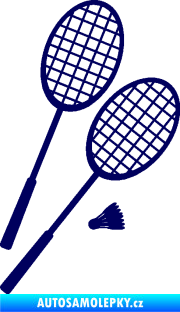 Samolepka Badminton rakety pravá tmavě modrá