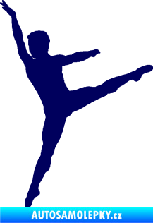 Samolepka Balet tanečník 001 levá tmavě modrá