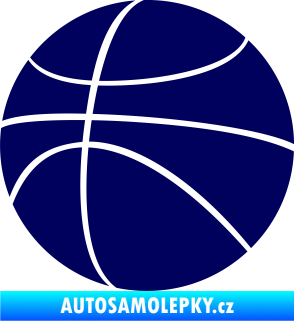 Samolepka Basketbalový míč 001 tmavě modrá