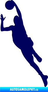 Samolepka Basketbal 003 levá tmavě modrá