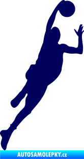 Samolepka Basketbal 003 pravá tmavě modrá