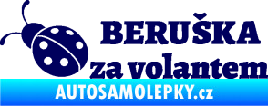 Samolepka Beruška za volantem tmavě modrá