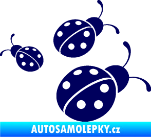 Samolepka Berušky 001 pravá tmavě modrá