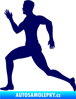 Samolepka Běžec 003 levá tmavě modrá