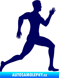 Samolepka Běžec 003 pravá tmavě modrá