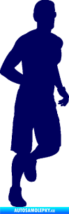 Samolepka Běžec 006 pravá tmavě modrá