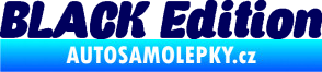 Samolepka Black edition 001 nápis tmavě modrá