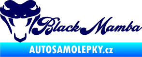 Samolepka Black mamba nápis tmavě modrá