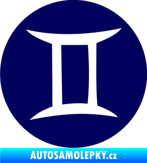 Samolepka Blíženci 001 - horoskop tmavě modrá