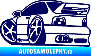 Samolepka BMW e46 karikatura levá tmavě modrá