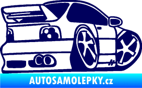 Samolepka BMW e46 karikatura pravá tmavě modrá