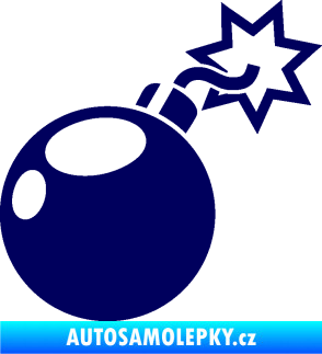 Samolepka Bomba 001 pravá tmavě modrá